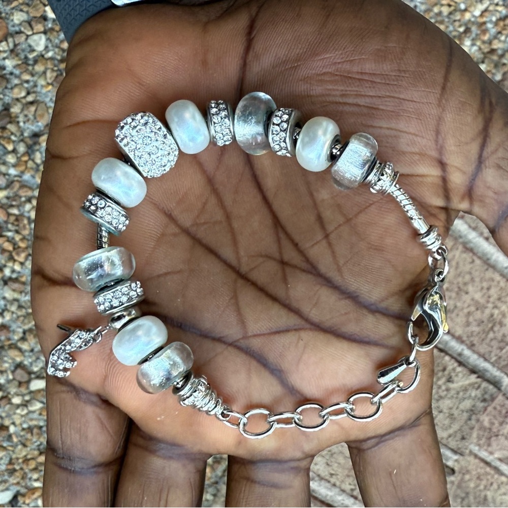 Elegant Silver Charm Bracelet